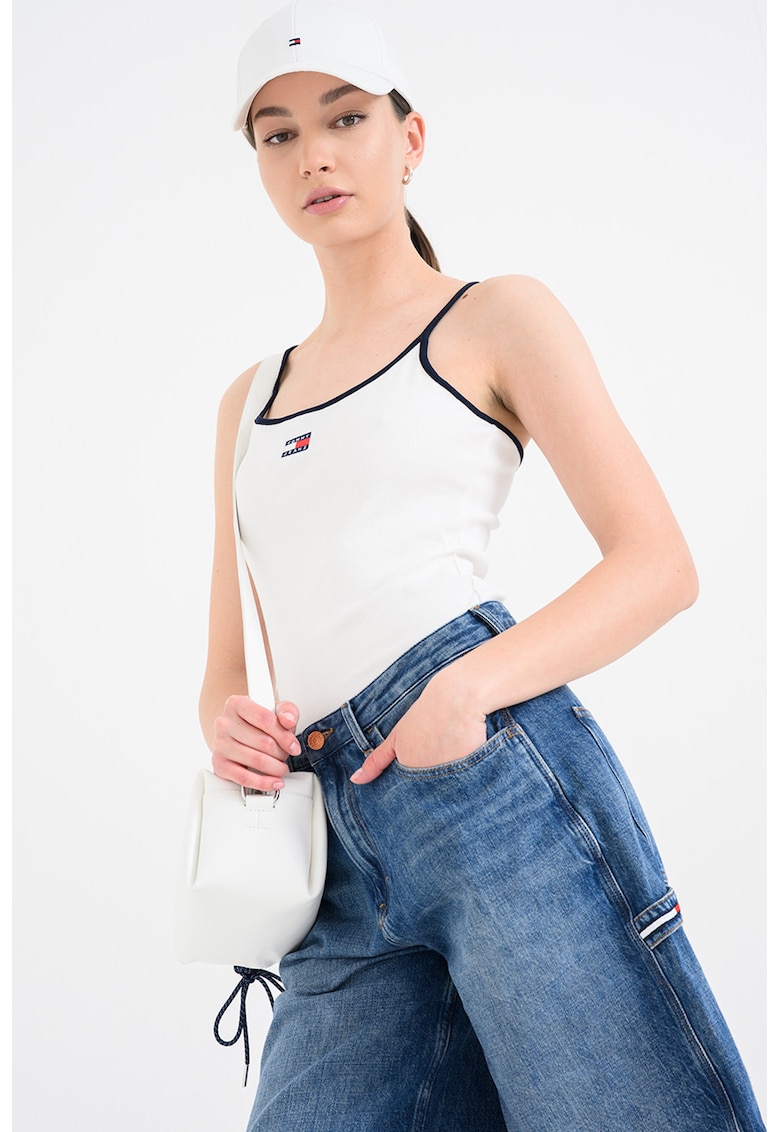 Top sim fit striat - Bleumarin stins/Alb antichizat