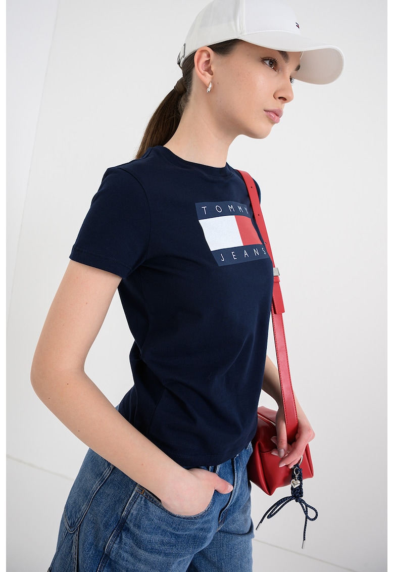 Tricou cu imprimeu logo - Bleumarin stins