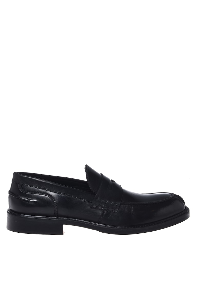 Mocasini uni din piele - Negru