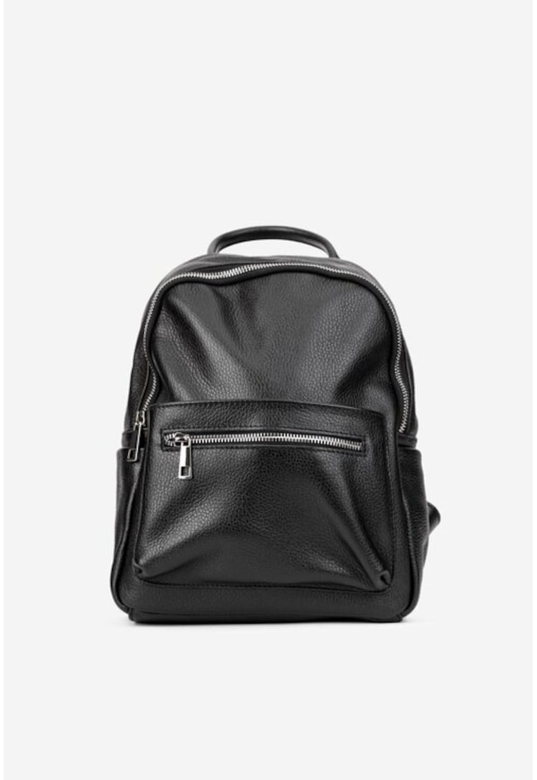 Rucsac dama negru din piele texturata