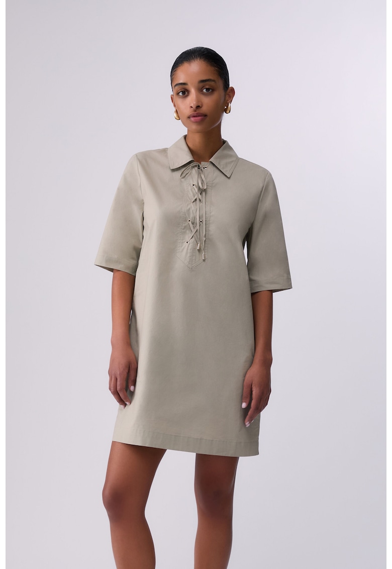 Rochie scurta din poplin - Gri