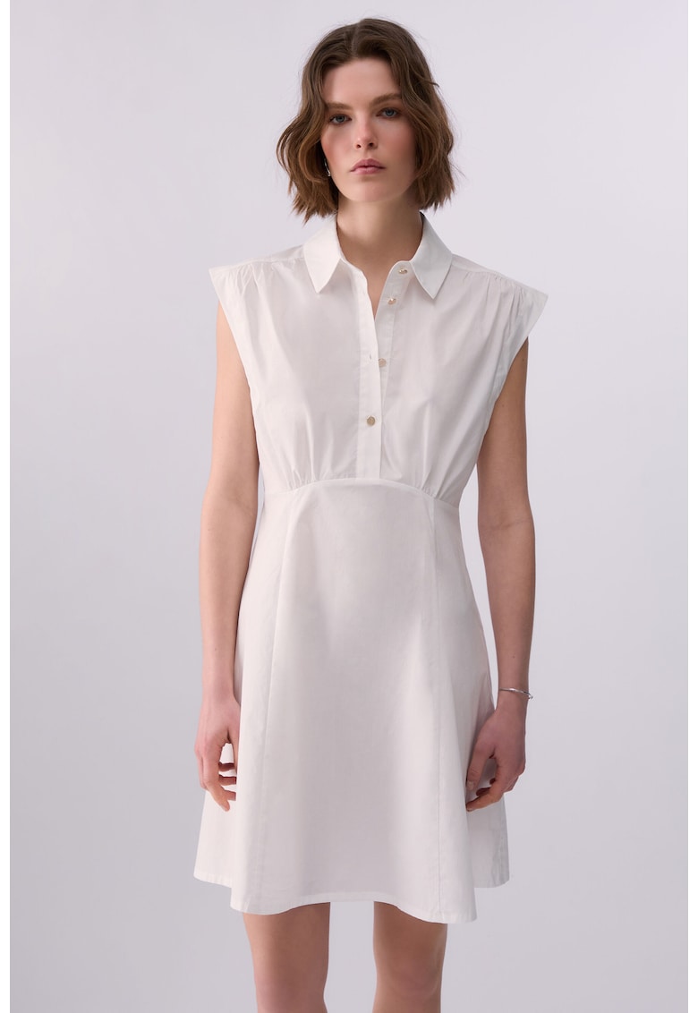 Rochie-camasa scurta cu guler clasic