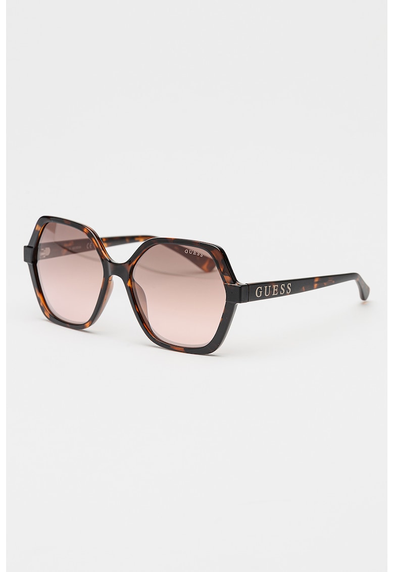 Ochelari de soare hexagonali - Maro inchis