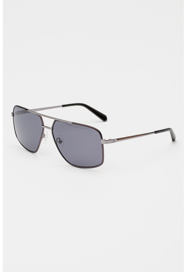 Ochelari de soare aviator cu lentile polarizate - Argintiu inchis