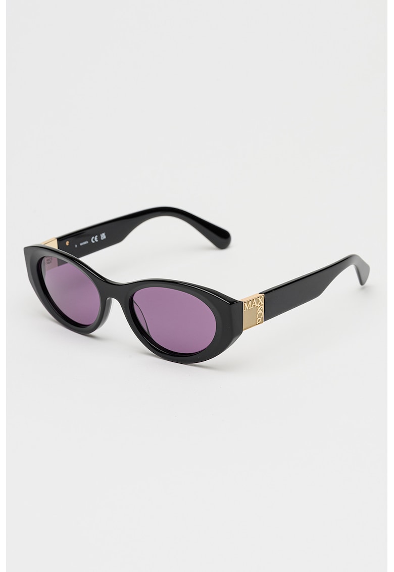Ochelari de soare cu lentile ovale - Negru