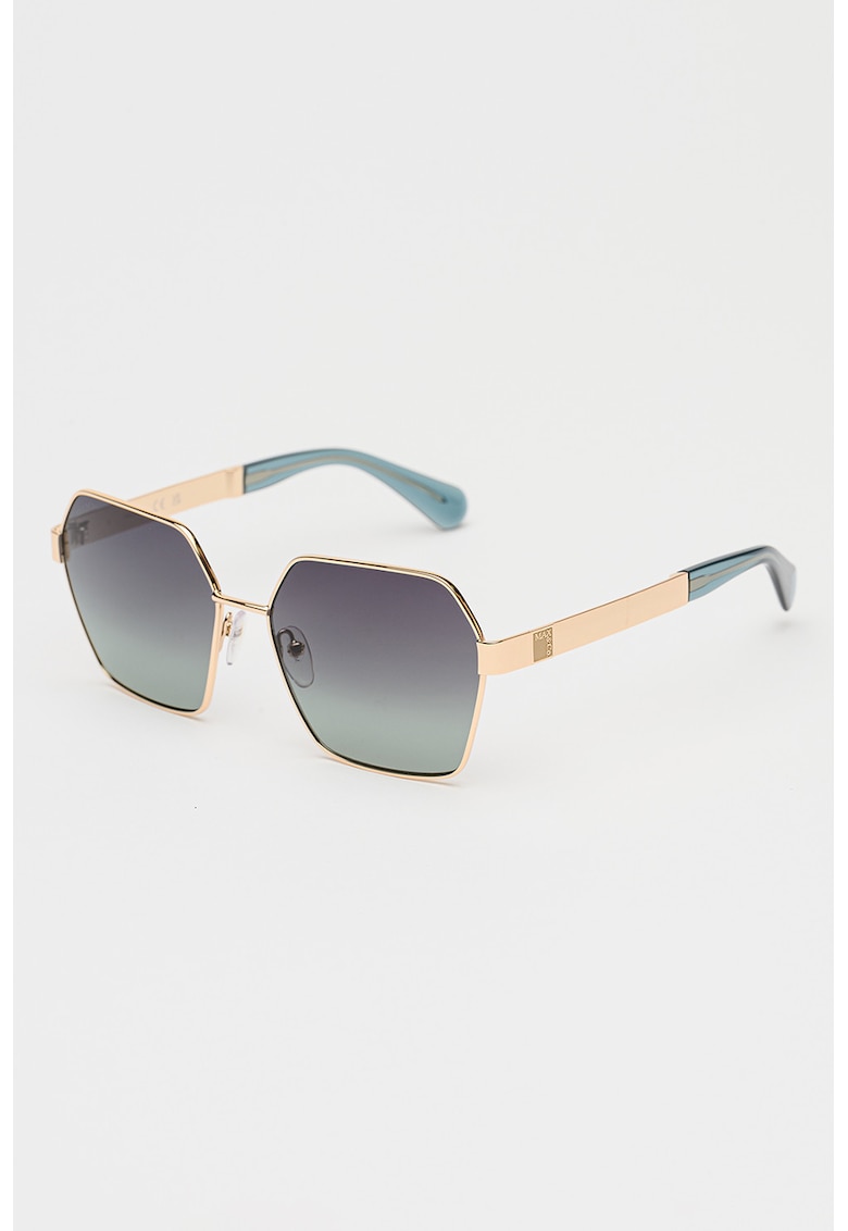Ochelari de soare cu lentile hexagonale - Auriu