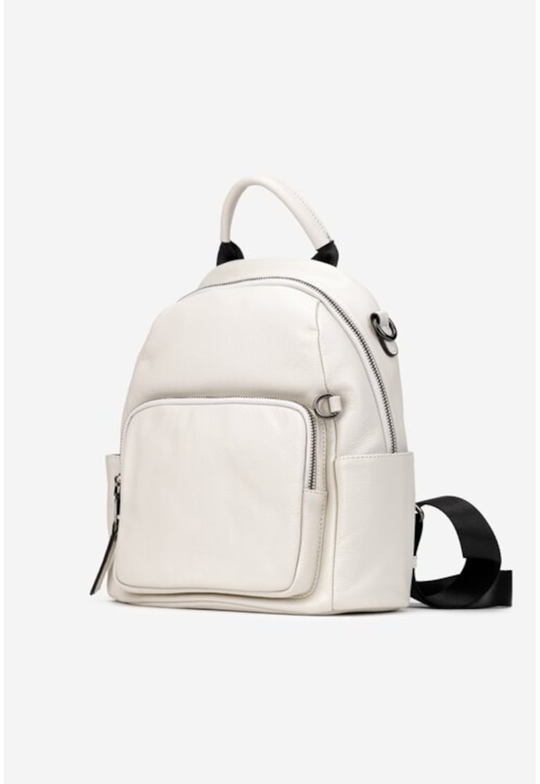 Rucsac dama bej deschis din piele texturata