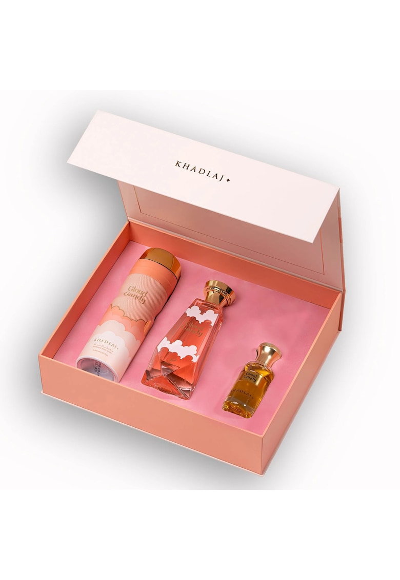 Set cadou Cloud Candy - apa de parfum 100ml - spray de corp 200ml - ulei parfumat concentrat 24ml