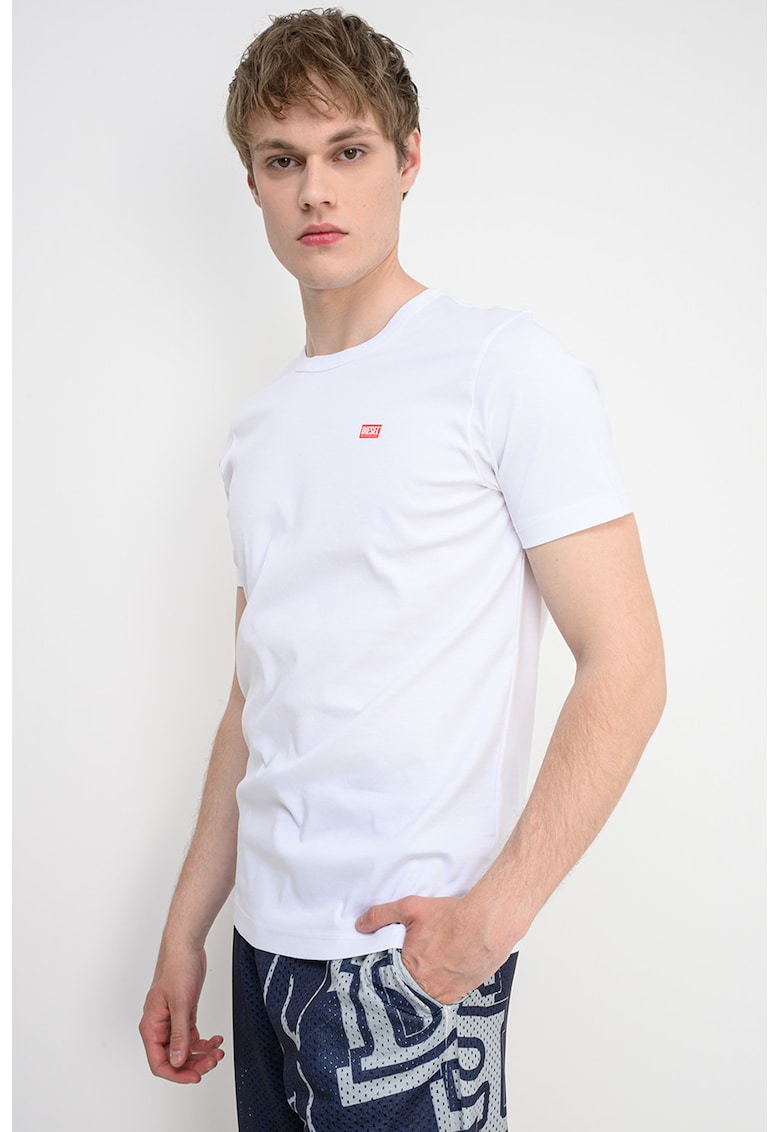 Ticou de bumbac Miegor - Alb optic/Rosu vermillion
