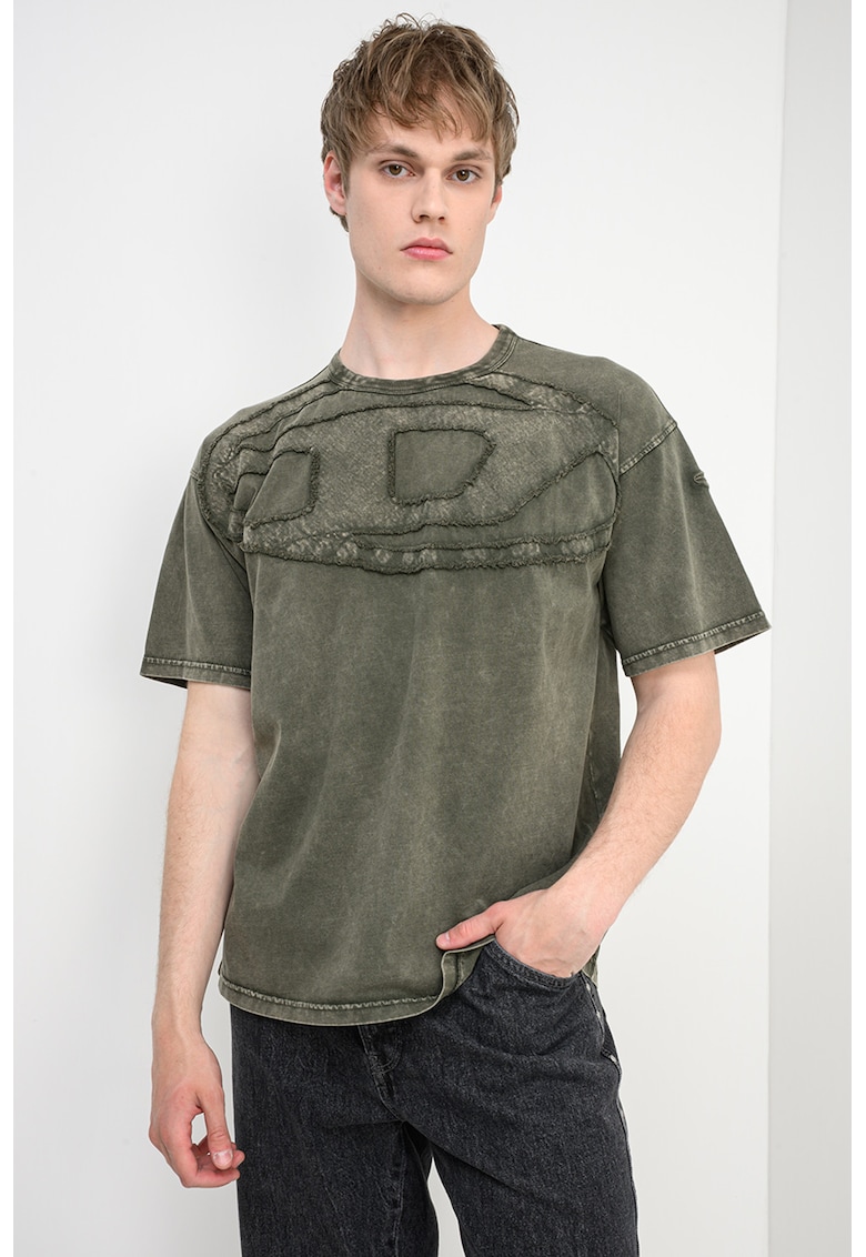 Tricou lejer de bumbac Boxt - Verde sparanghel