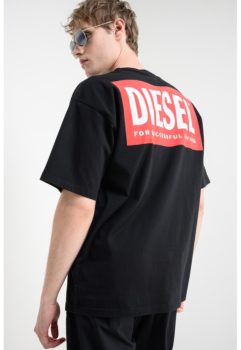 Tricou de bumbac cu imprimeu logo Boxt - Negru/Alb optic/Rosu vermillion