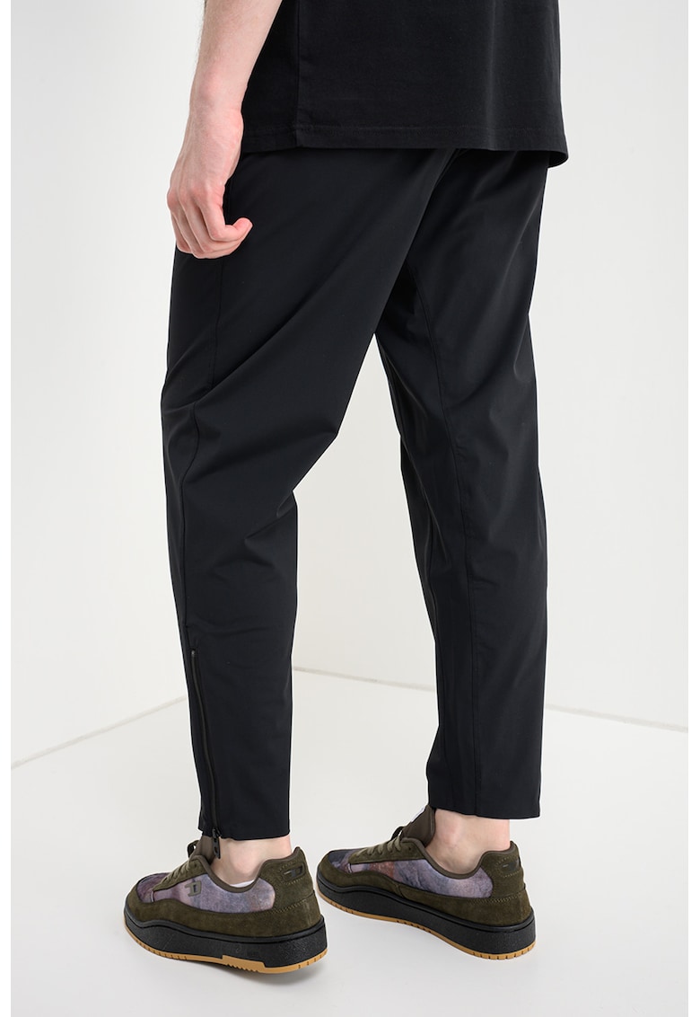 Pantaloni conici cu mansete cu fermoar Active - Negru stins