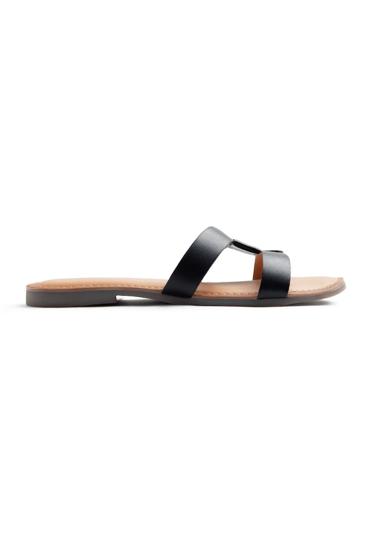 Papuci din piele Zanzibar - Negru