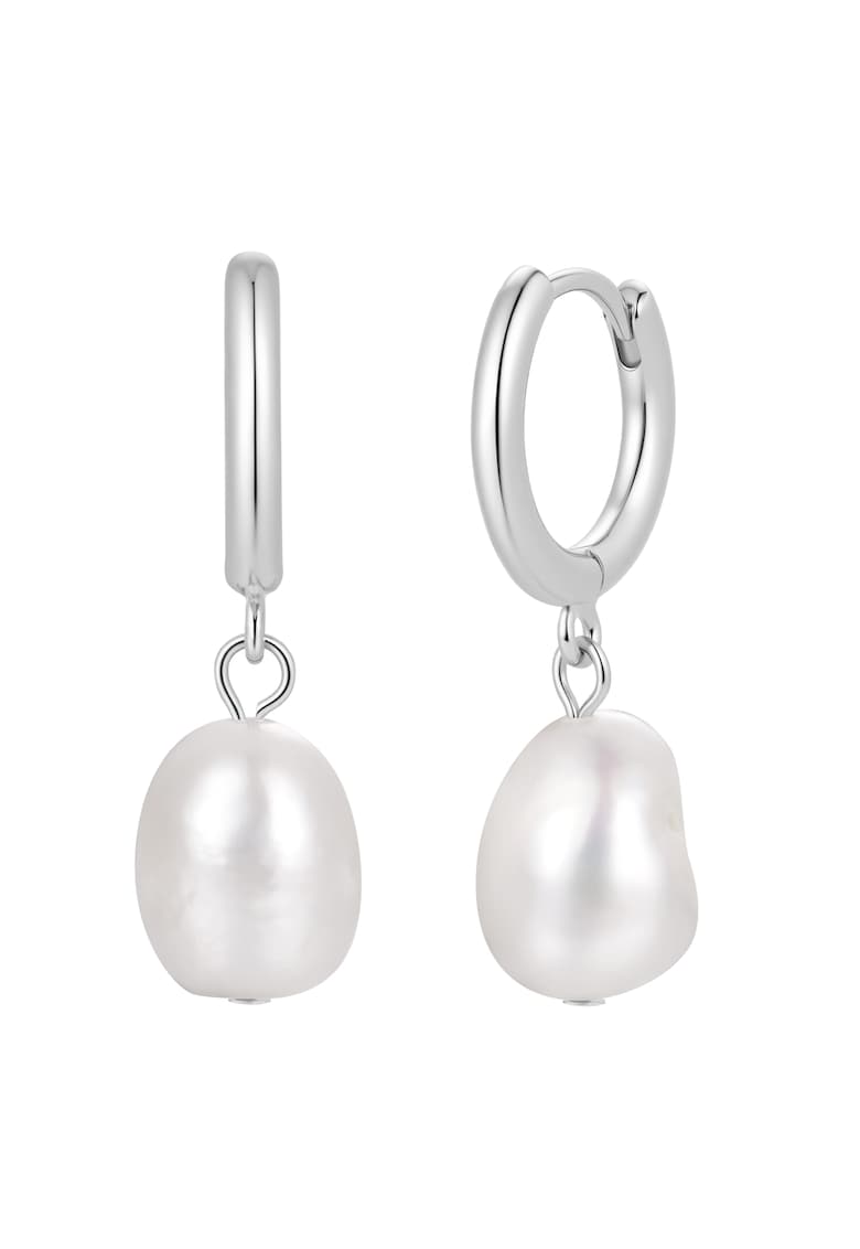 Perlenohrcreolen Hoop earrings freshwater cultured pearl white 243096