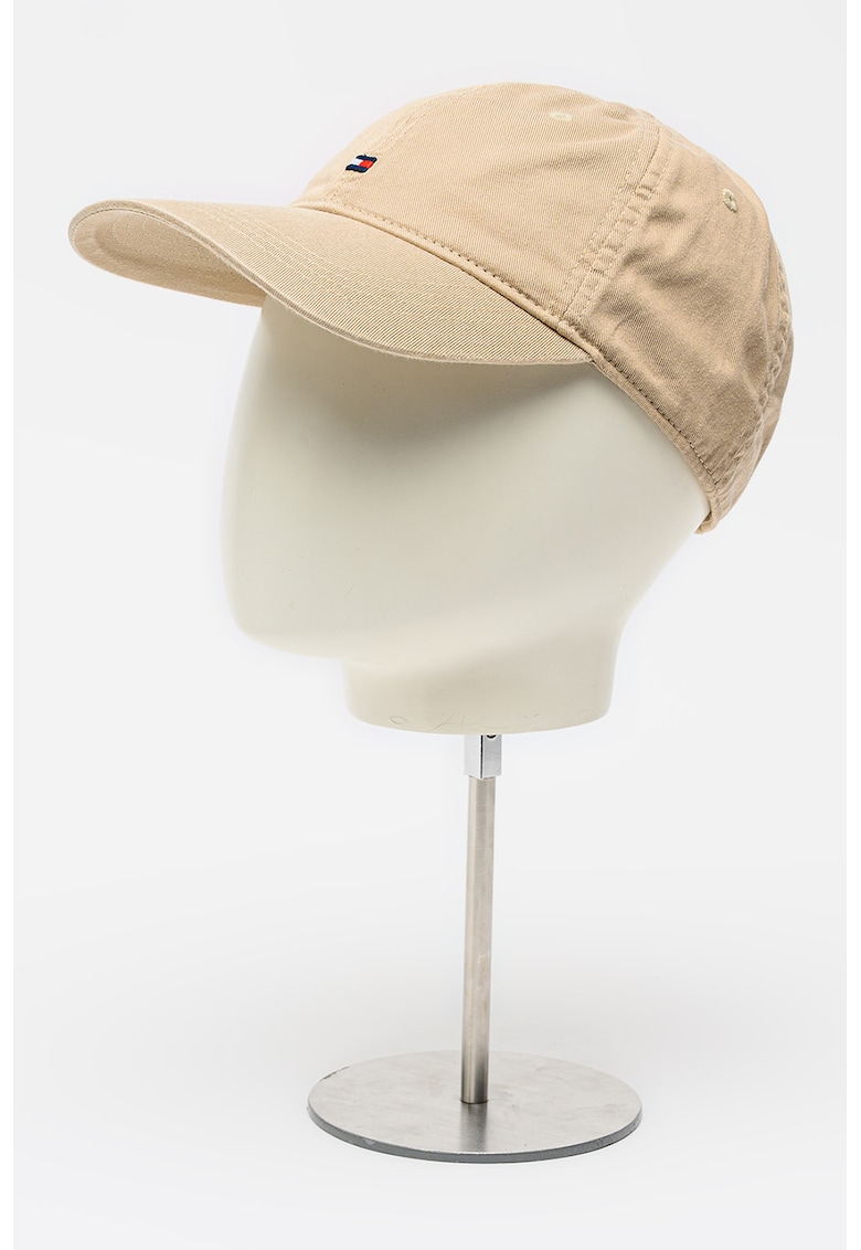 Sapca din bumbac organic cu detaliu logo The Flag - Maro camel