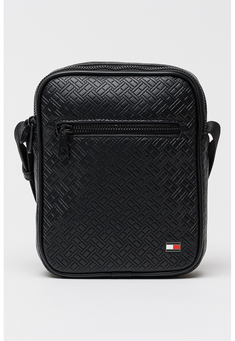 Geanta crossbody de piele ecologica - Negru