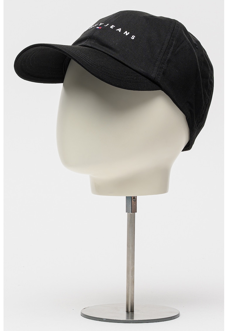 Sapca de bumbac cu logo - Alb/Negru