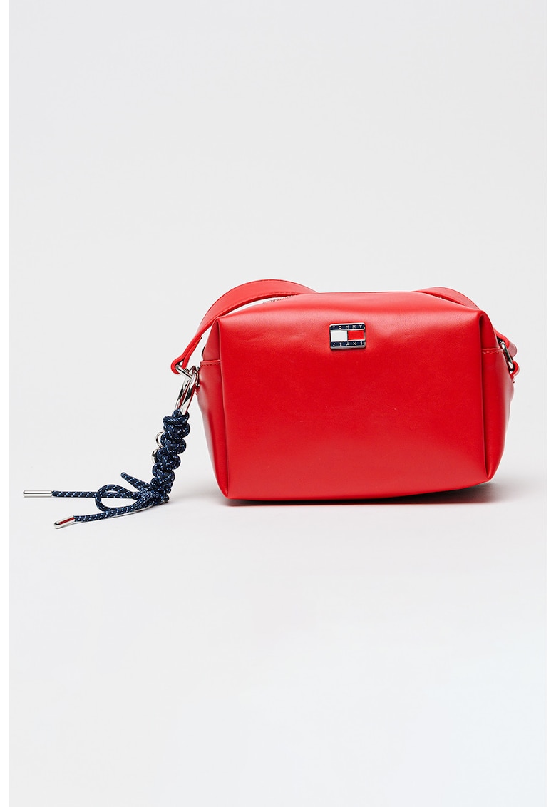 Geanta crossbody de piele ecologica - Rosu vermillion
