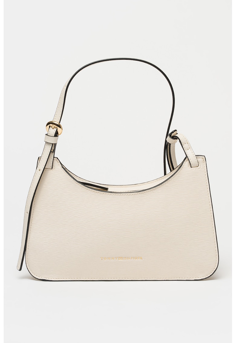 Geanta crossbody de piele ecologica - Alb murdar
