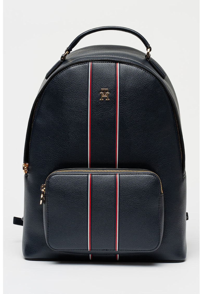 Rucsac de piele ecologica cu model logo - Bleumarin