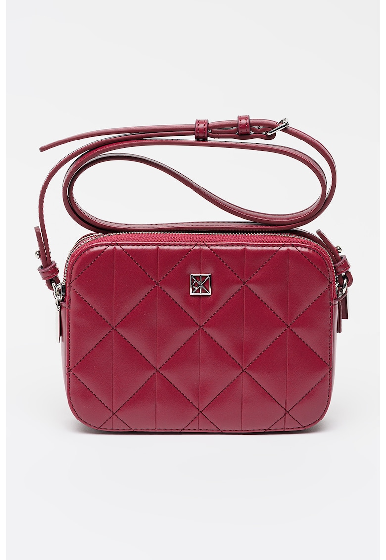 Geanta crossbody matlasata - Rosu vintage