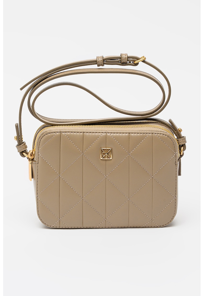 Geanta crossbody matlasata - Maro taupe