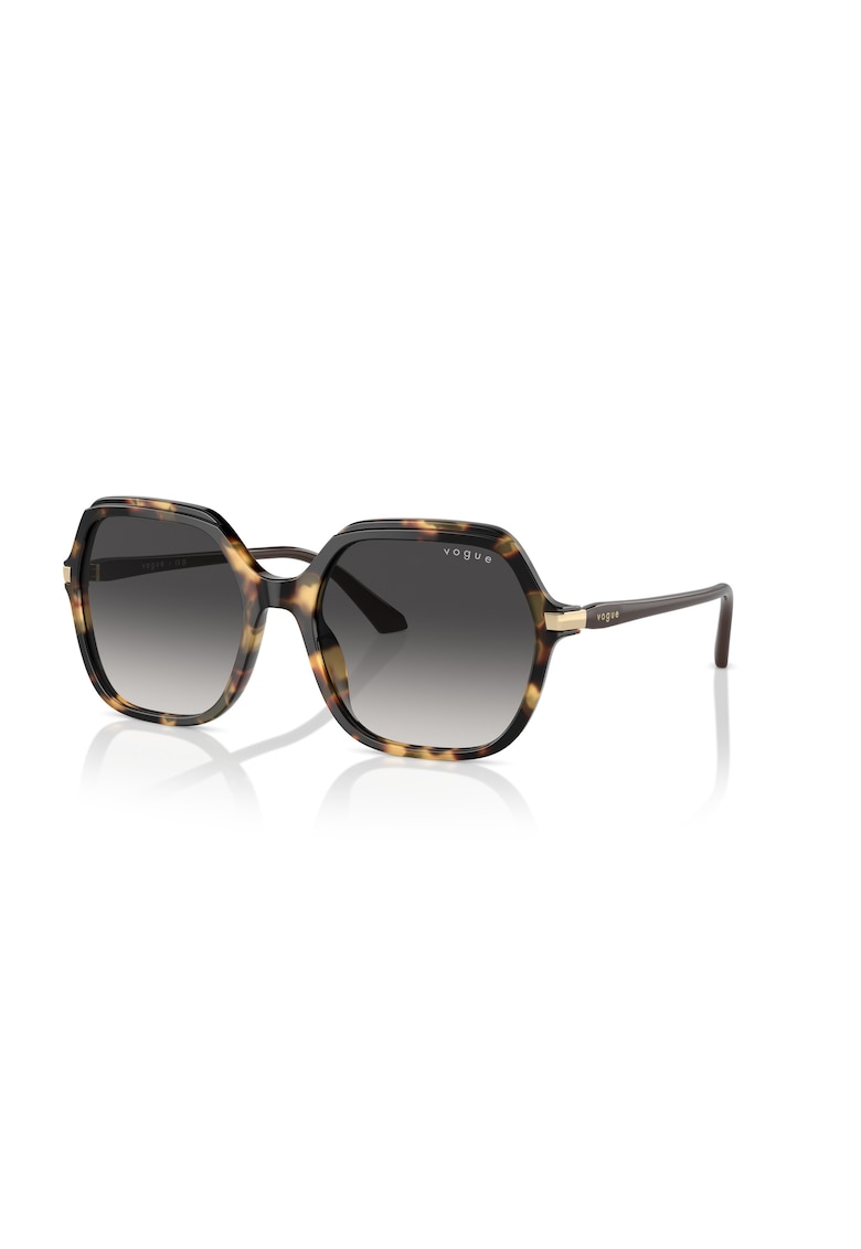 Ochelari de soare patrati cu animal print - Maro