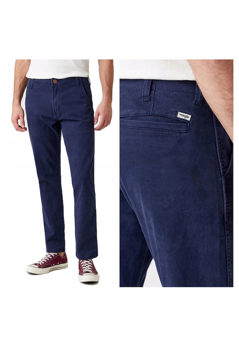 Pantaloni Scurti Barbati - Casey Chino - Straight Fit - Talie Medie - Lungi - 5 Buzunare - Fermoar - Bumbac - W30-L34 US - Albastru