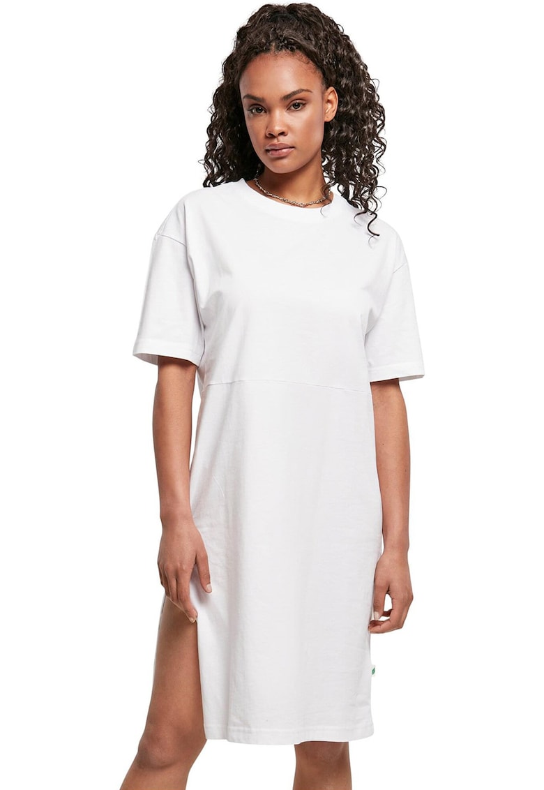 Rochie supradimensionata de bumbac organic - Alb optic