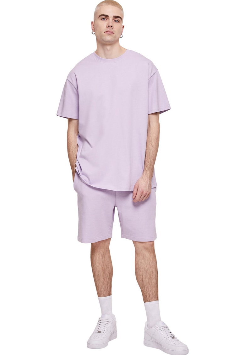 Pantaloni scurti de bumbac cu buzunare laterale - Lila