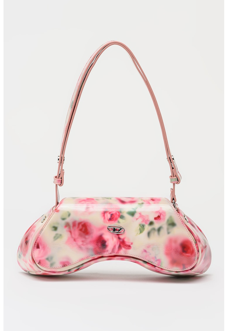 Geanta de umar si imprimeu floral Play - Roz pastel/Alb murdar