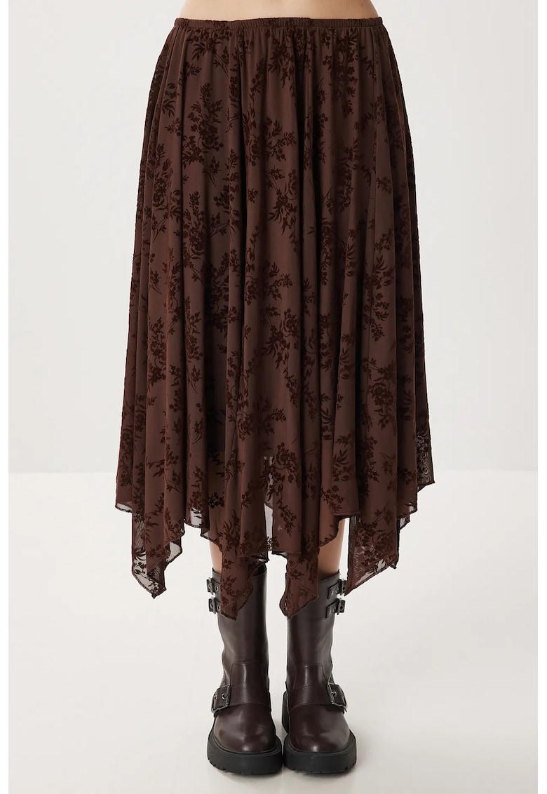 Fusta midi - Happiness Istanbul - imprimeu floral - tul - Maro