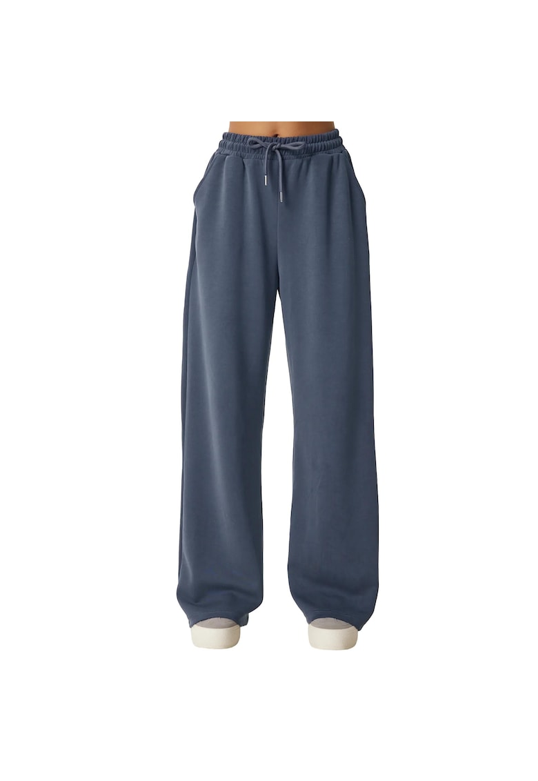 Pantaloni Happiness Istanbul - gri inchis - material modal-poliester
