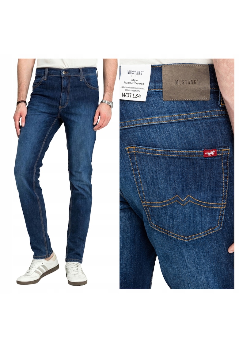 Blugi Barbati - Style Tramper Tapered - Slim Fit - Albastru -