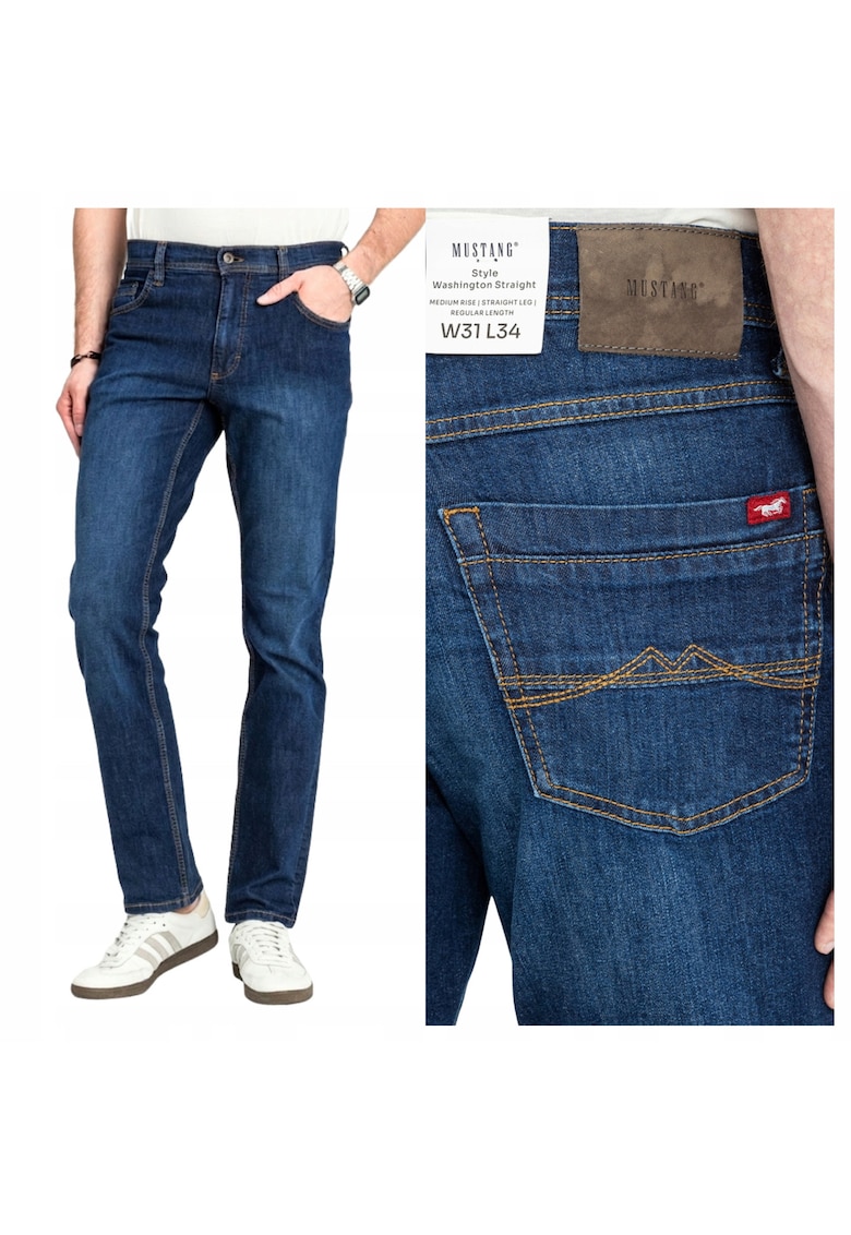 Blugi barbati - Style Washington - talie medie - albastru -