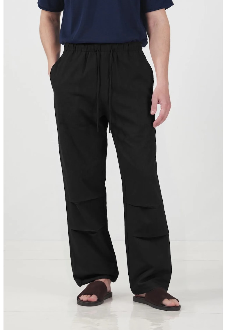 Pantaloni Jogger Casual - Tencel - Negru