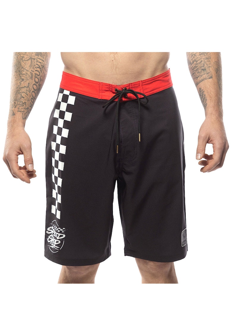 Pantaloni scurti de baie cu buzunar aplicat