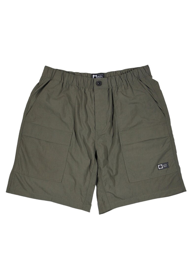 Pantaloni cargi scurti cu banda elastica in talie