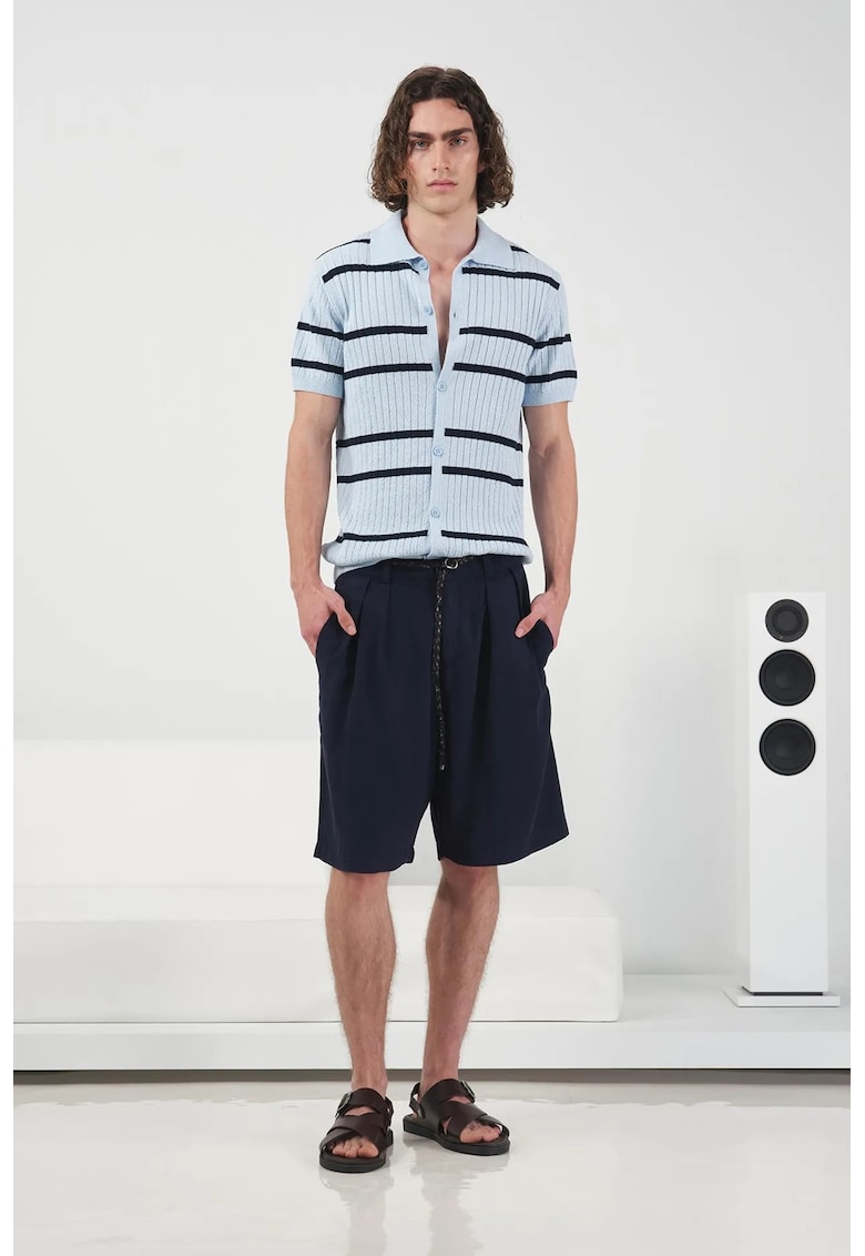 Pantaloni scurti barbati albastru - 100% Tencel