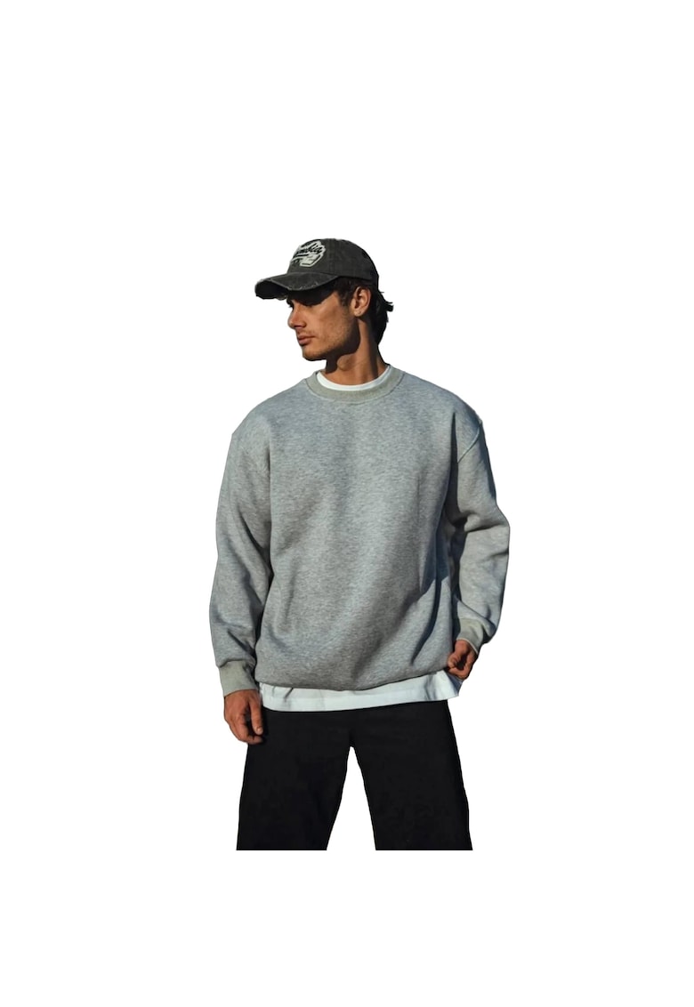 Bluza sport pentru barbati Regular Fit - gri - bumbac