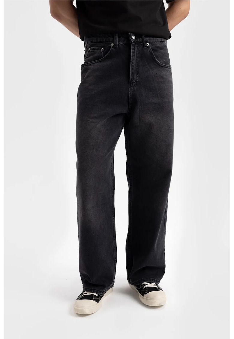 Blugi barbati - Comfort Fit - talie medie - gri - amestec bumbac/in