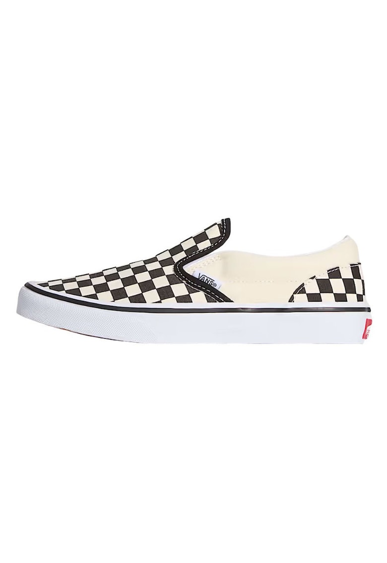 Tenisi slip-on cu model cu patratele
