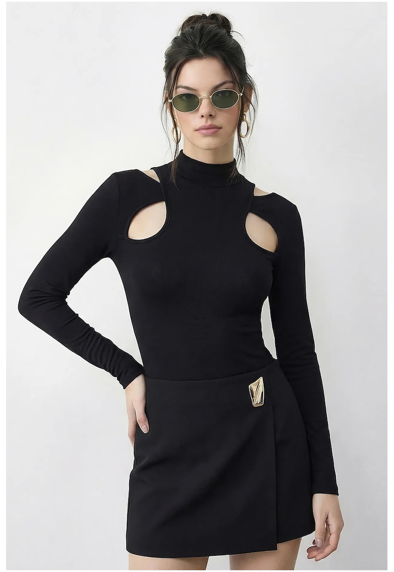 Bluza dama - Negru - Slim fit