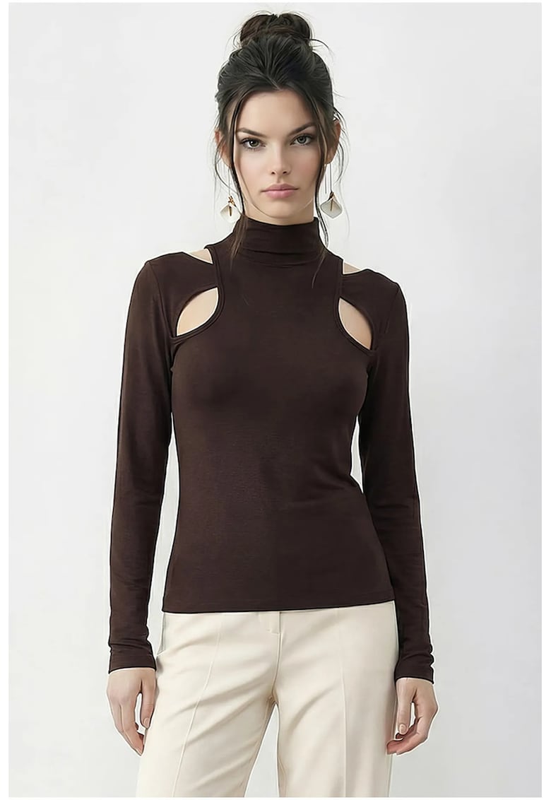Bluza dama - Maro inchis - Slim fit