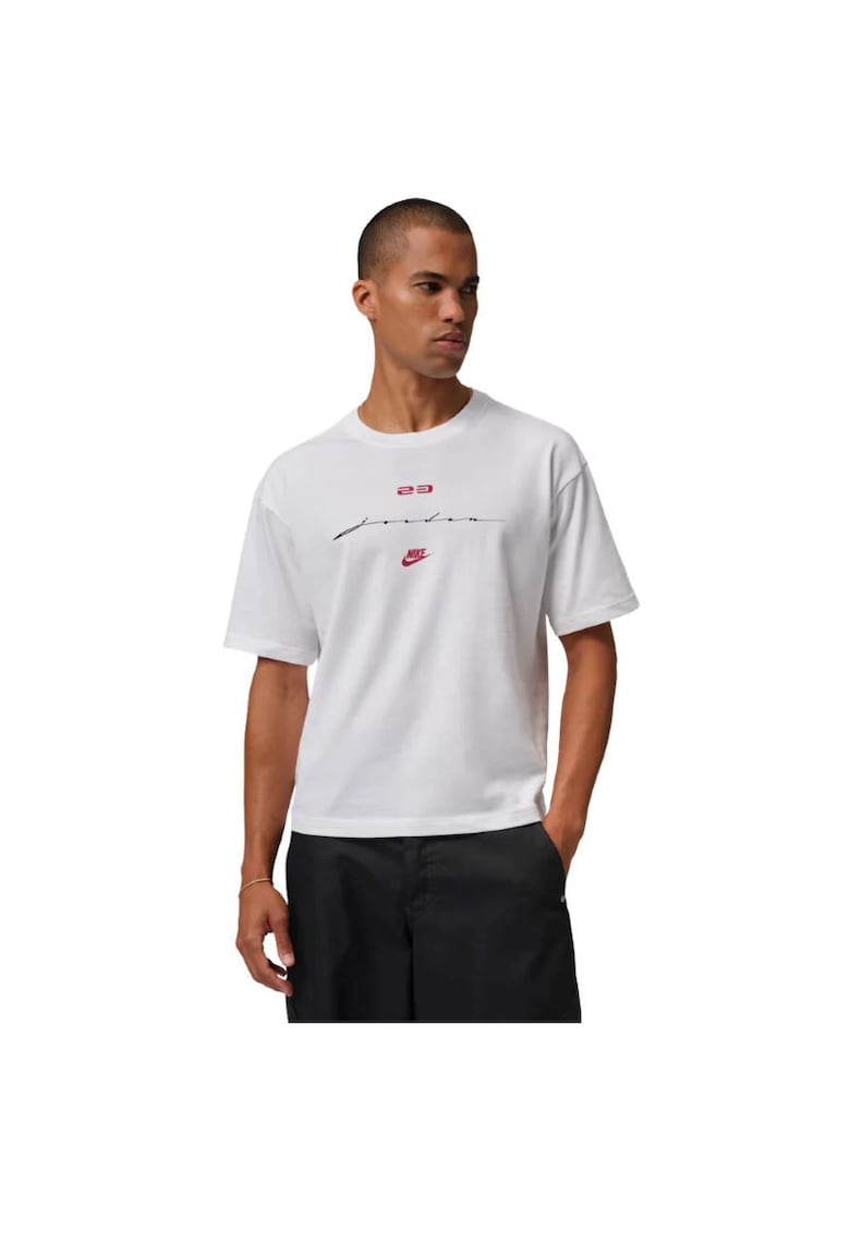 Tricou M J FLT SCRIPT BOXY SS CREW-IF3014-100