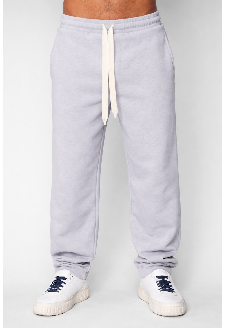 Pantaloni lung drept din 100% Bumbac Grey 20972 - Gri