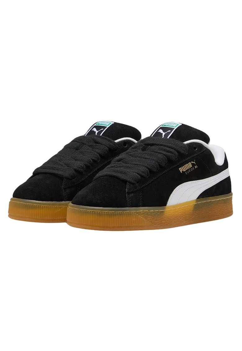 Pantofi sport din piele intoarsa cu detaliu logo