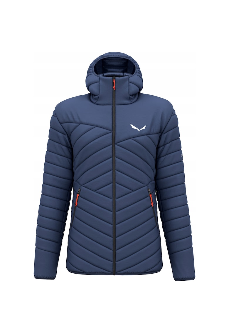 Geaca de puf Brenta - usoara - albastru inchis - nylon - cu gluga -