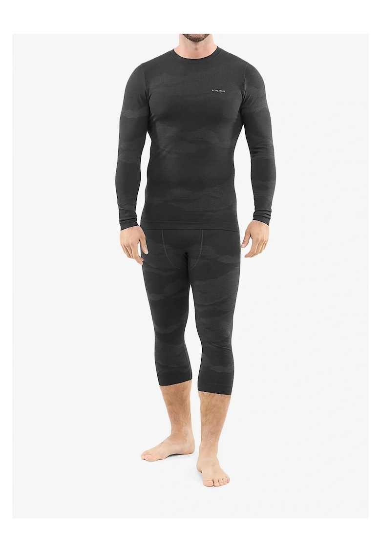 Lenjerie intima sport barbati - set 3/4 - negru - material termic