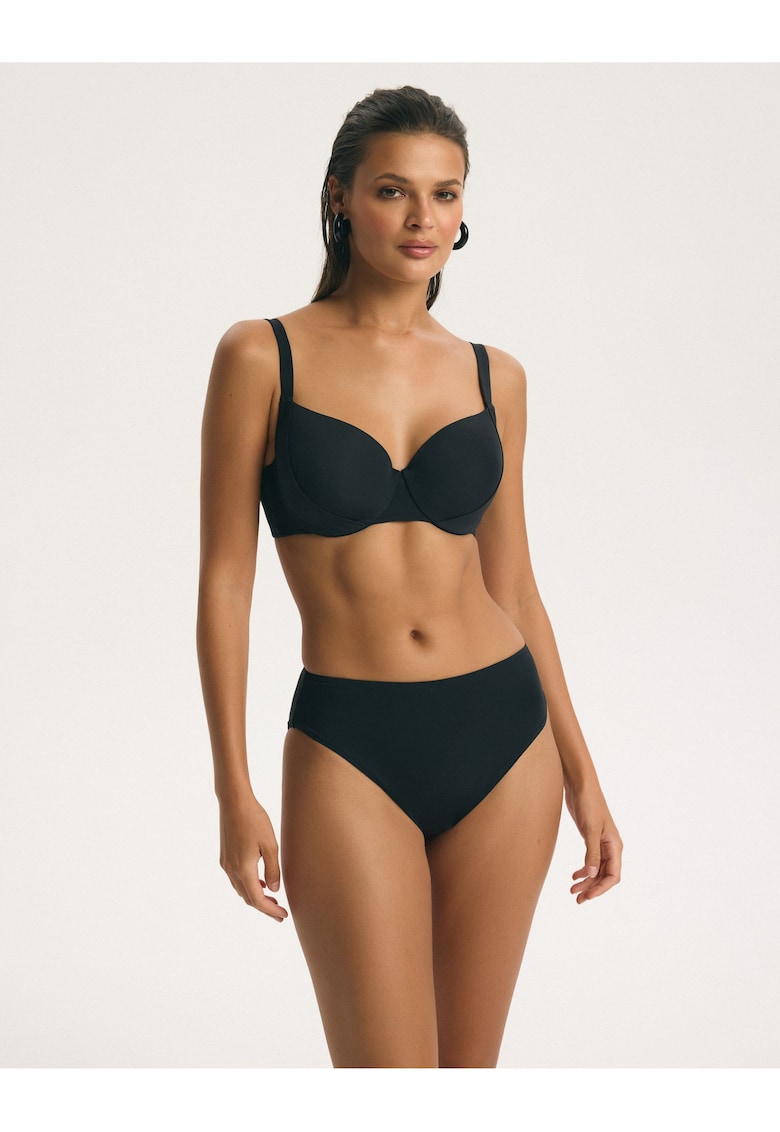 Slip de baie Figi dama High leg - Negru